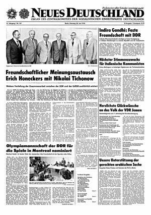 Neues Deutschland Online-Archiv vom 22.06.1976