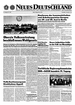 Neues Deutschland Online-Archiv vom 25.06.1976