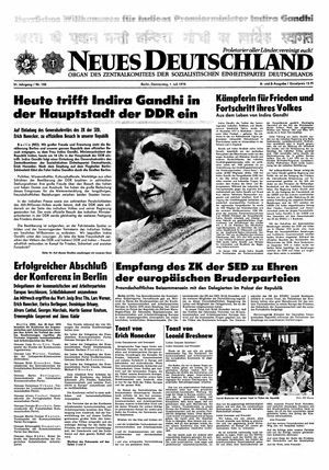 Neues Deutschland Online-Archiv vom 01.07.1976