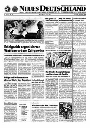 Neues Deutschland Online-Archiv vom 12.07.1976