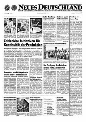 Neues Deutschland Online-Archiv vom 13.07.1976