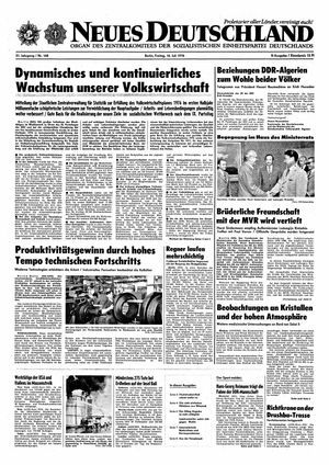 Neues Deutschland Online-Archiv on Jul 16, 1976