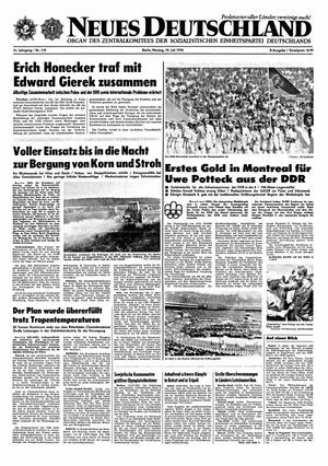 Neues Deutschland Online-Archiv on Jul 19, 1976