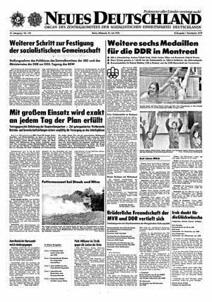 Neues Deutschland Online-Archiv on Jul 21, 1976
