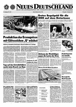 Neues Deutschland Online-Archiv vom 28.07.1976