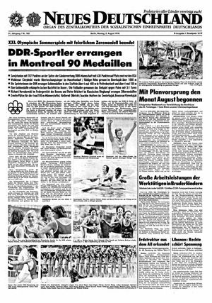Neues Deutschland Online-Archiv vom 02.08.1976
