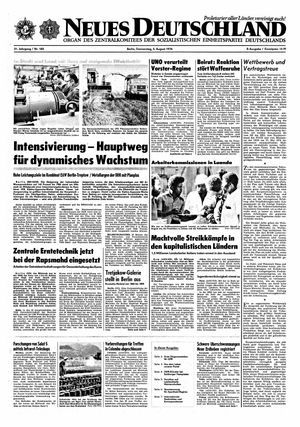 Neues Deutschland Online-Archiv vom 05.08.1976