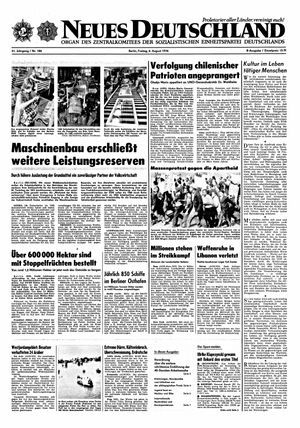 Neues Deutschland Online-Archiv vom 06.08.1976
