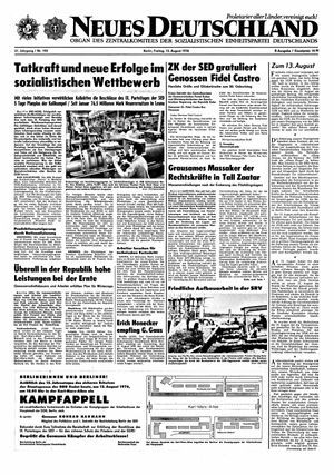 Neues Deutschland Online-Archiv vom 13.08.1976