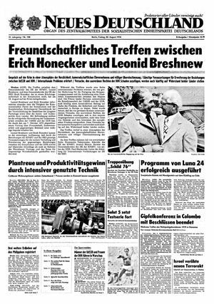Neues Deutschland Online-Archiv vom 20.08.1976