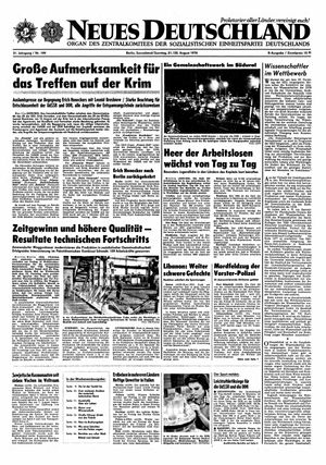 Neues Deutschland Online-Archiv on Aug 21, 1976