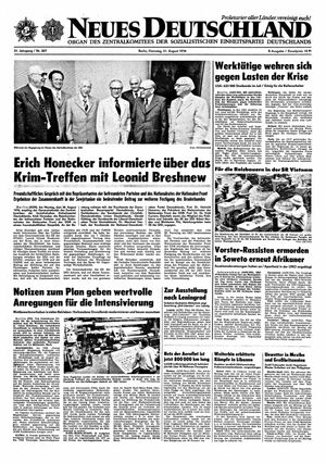 Neues Deutschland Online-Archiv vom 31.08.1976