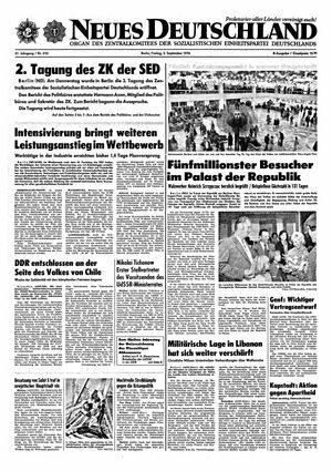 Neues Deutschland Online-Archiv on Sep 3, 1976