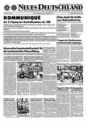 Neues Deutschland Online-Archiv vom 04.09.1976