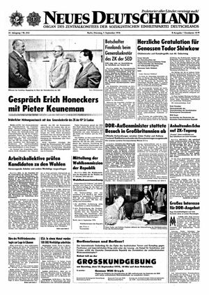 Neues Deutschland Online-Archiv on Sep 7, 1976