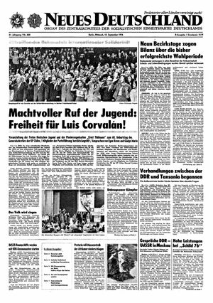 Neues Deutschland Online-Archiv on Sep 15, 1976