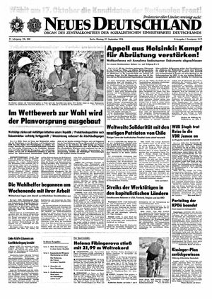 Neues Deutschland Online-Archiv vom 27.09.1976