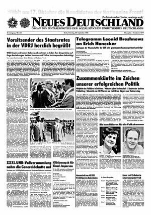 Neues Deutschland Online-Archiv vom 28.09.1976