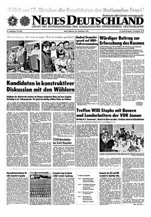 Neues Deutschland Online-Archiv vom 29.09.1976