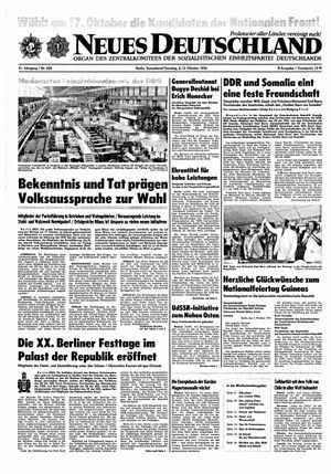 Neues Deutschland Online-Archiv vom 02.10.1976