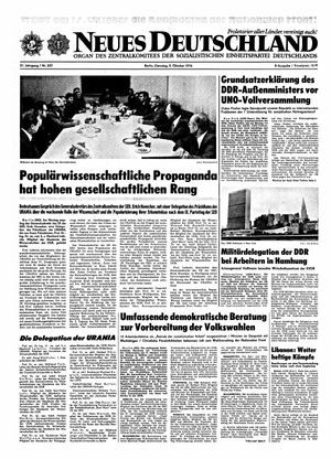 Neues Deutschland Online-Archiv on Oct 5, 1976