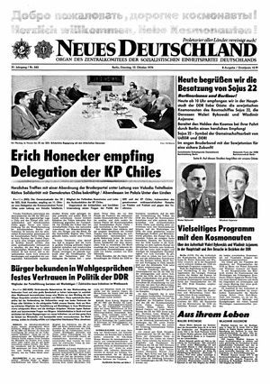 Neues Deutschland Online-Archiv vom 12.10.1976