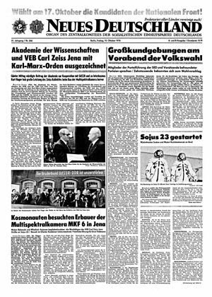 Neues Deutschland Online-Archiv vom 15.10.1976