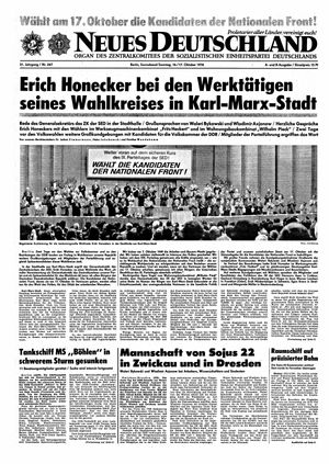 Neues Deutschland Online-Archiv vom 16.10.1976