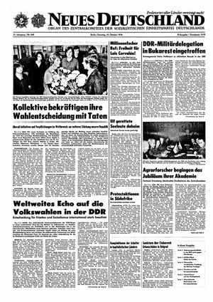 Neues Deutschland Online-Archiv vom 19.10.1976