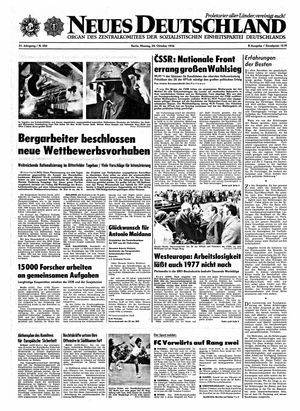 Neues Deutschland Online-Archiv on Oct 25, 1976