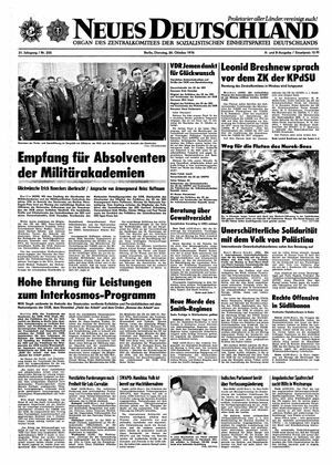Neues Deutschland Online-Archiv vom 26.10.1976