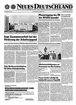Neues Deutschland Online-Archiv vom 27.10.1976