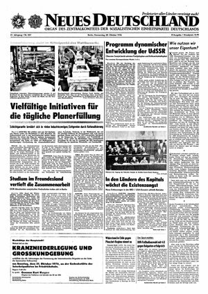 Neues Deutschland Online-Archiv vom 28.10.1976