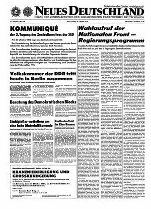 Neues Deutschland Online-Archiv vom 29.10.1976