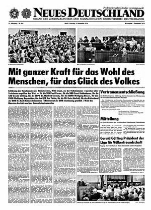 Neues Deutschland Online-Archiv vom 02.11.1976