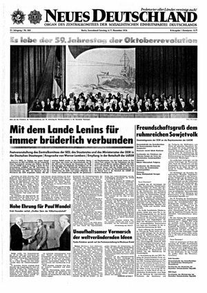 Neues Deutschland Online-Archiv vom 06.11.1976