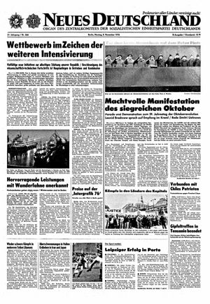 Neues Deutschland Online-Archiv vom 08.11.1976