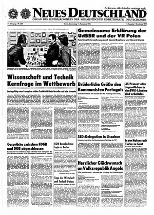 Neues Deutschland Online-Archiv vom 11.11.1976