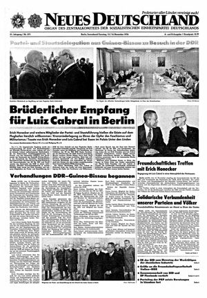 Neues Deutschland Online-Archiv vom 13.11.1976