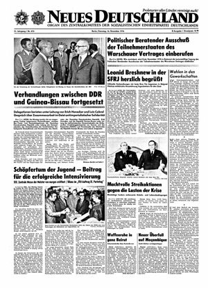 Neues Deutschland Online-Archiv vom 16.11.1976