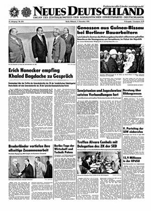 Neues Deutschland Online-Archiv vom 17.11.1976