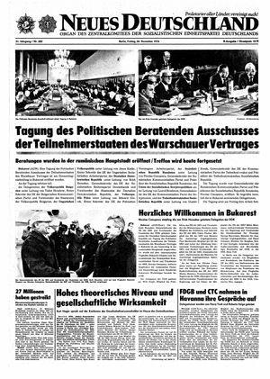 Neues Deutschland Online-Archiv vom 26.11.1976