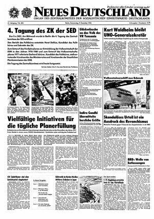 Neues Deutschland Online-Archiv vom 09.12.1976