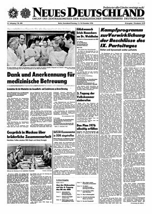 Neues Deutschland Online-Archiv vom 11.12.1976