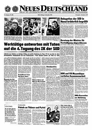 Neues Deutschland Online-Archiv vom 13.12.1976
