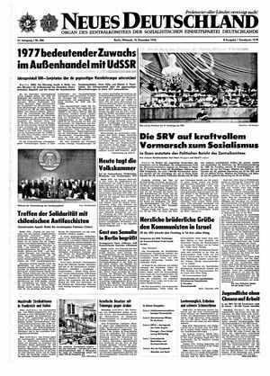 Neues Deutschland Online-Archiv vom 15.12.1976