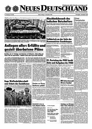 Neues Deutschland Online-Archiv vom 17.12.1976