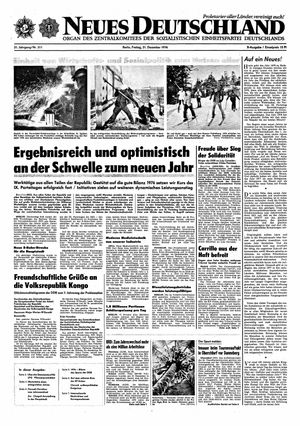 Neues Deutschland Online-Archiv vom 31.12.1976