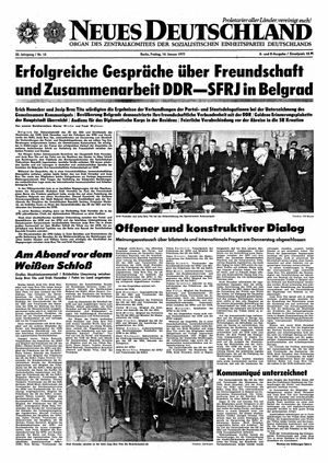Neues Deutschland Online-Archiv vom 14.01.1977