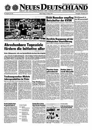 Neues Deutschland Online-Archiv vom 11.02.1977